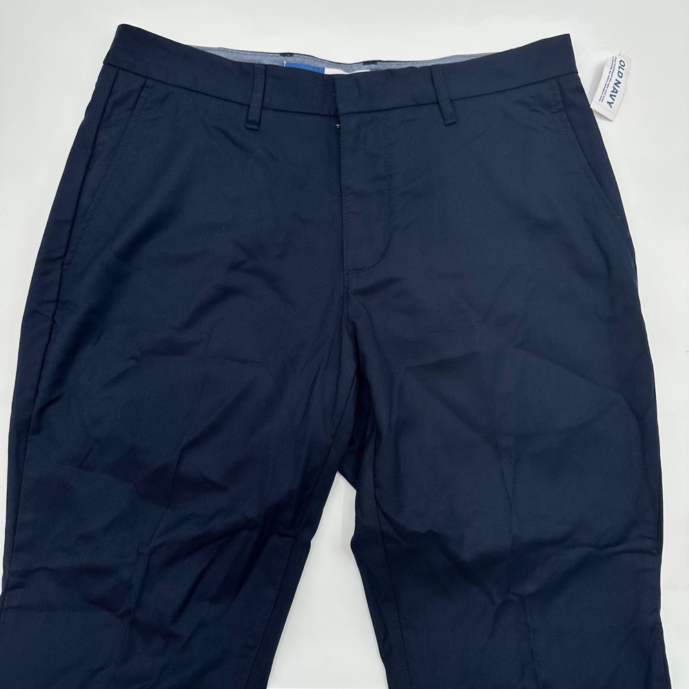 Old Navy Athletic Built-In Flex Navy Blue Pants 33x30 805051-3330 Mens Chino NWT
